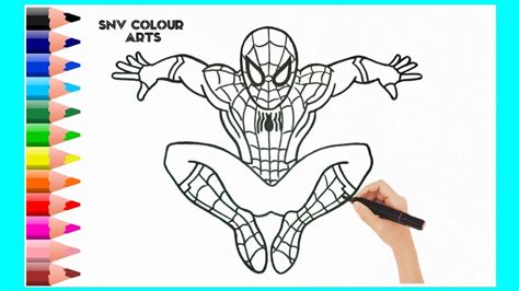 How To Draw Spider Man Easy Spider Man Drawing Easy Full Body Step