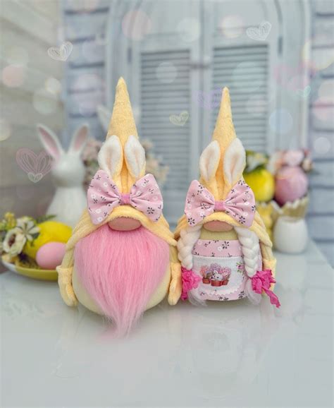 Easter Bunny Gnome Spring Gonk Knome Couple Easter Decor Easter