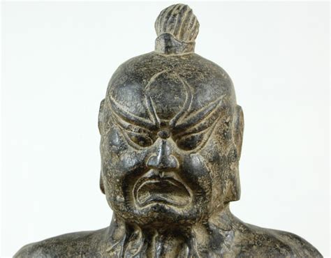 Stone Warrior Statue Garden Decor Oriental Chinese 24 Ebay