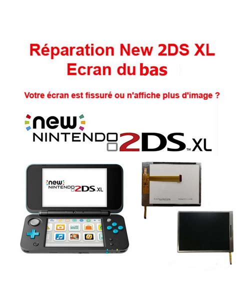 Lcd Inferieur Bas De Remplacement Pour Nintendo New 2ds Xl