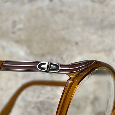 Christian Dior Glasses Frames Vintage 70s Amber Brown Gem