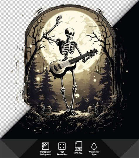 Premium Vector Vector Vector Illustration Skeleton Playing Guitar Halloween