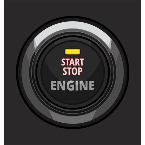 Engine Start Stop Button Vector Illustration Free Svg