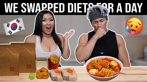 I Swapped Diets With My Korean Girlfriend For 24 Hours Youtube