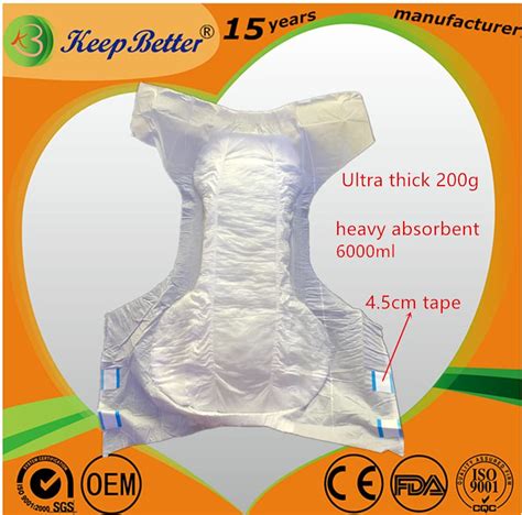 6000ml Ultra Thick Heavy Absorbent Pp Tape Pe Backsheet Overnight