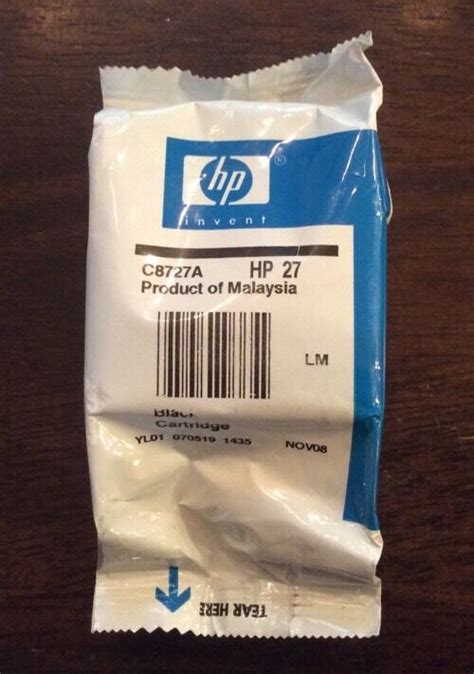 Genuine HP 27 Ink Cartridge Black C8727A NEW EBay