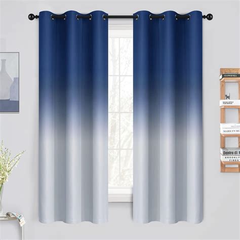 Yakamok Room Darkening Blackout Ombre Curtains for Bedroom,Light ...