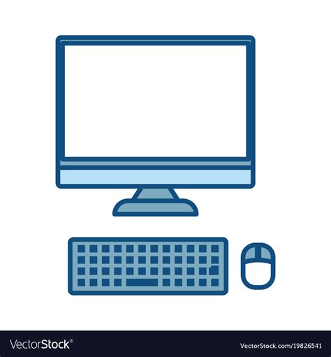 Computer desktop icon image Royalty Free Vector Image