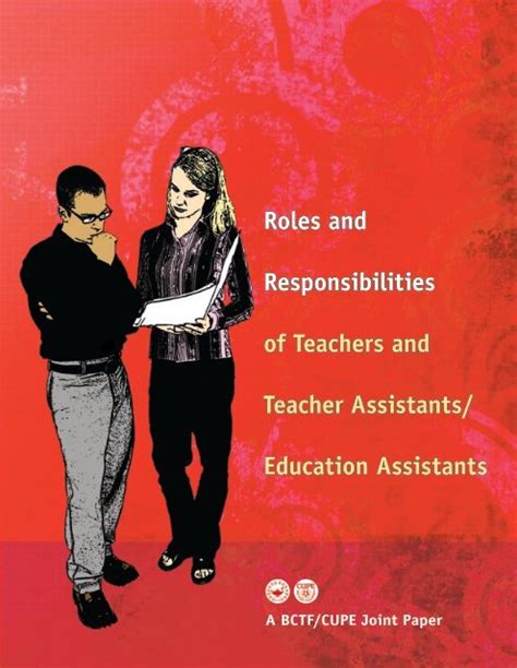 Roles And Responsibilities Of Teachers And Teacher Assistants