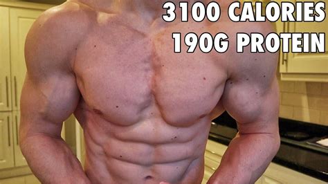 Full Day Of Lean Bulking 3100 Calorie Bodybuilding Diet Youtube