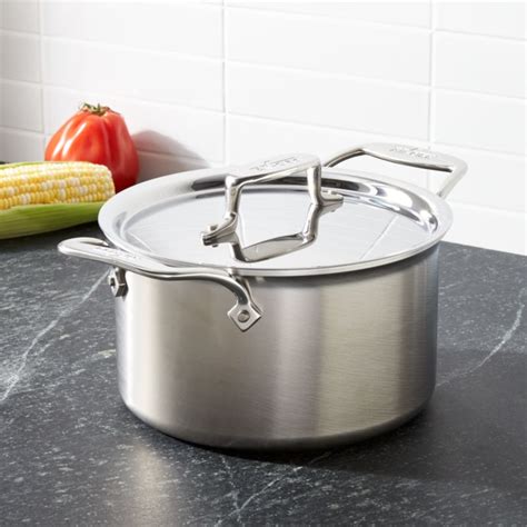 All Clad D Brushed Stainless Steel Qt Soup Pot With Lid Reviews