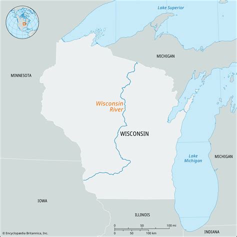 Wisconsin River Map, History, Facts Britannica, 49% OFF