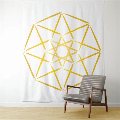 Tesseract Series V4 Gold Tapestry Zazzle