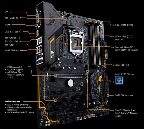 Asus Tuf Z270 Mark 2 Intel Z270 Socket 1151 Atx Motherboard Novatech