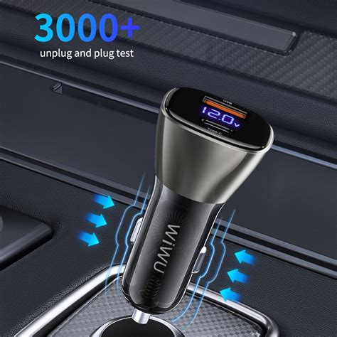 Wiwu Pc W Usb Type C Dual Ports Car Charger Gray Alexnld