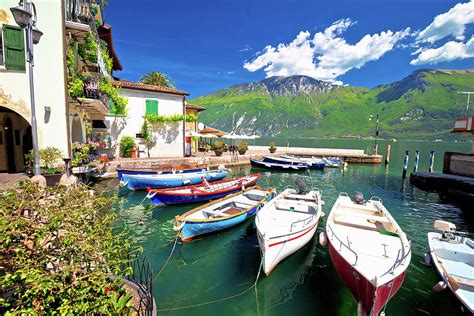 Lake Garda in town of Limone sul Garda waterfront view Photograph by Brch Photography