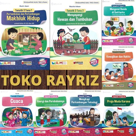 Jual BUKU TEMATIK SD KELAS 3 TEMA 1 2 3 4 5 6 7 8 AKM HOTS PLATINUM