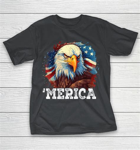 Th Of July Merica American Bald Eagle Usa Patriotic Flag Shirts Woopytee