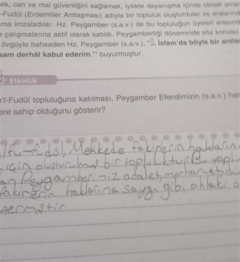 Hılfu Fudûl topluluğuna katılması Peygamber efendimizin s a v hangi