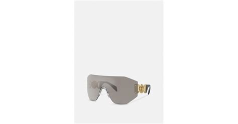 Versace Medusa Biggie Mask Sunglasses In White Lyst