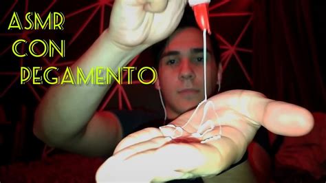 ASMR Hand Sounds Sonidos Con Pegamento YouTube