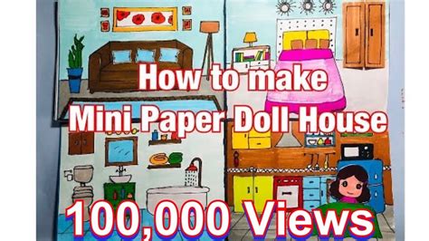 How to make Mini Paper Doll House Simple paper craft for kids, handmade ...