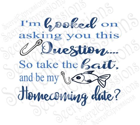 Hooked Take The Bait Homecoming Date Svg Homecoming Proposal Digital