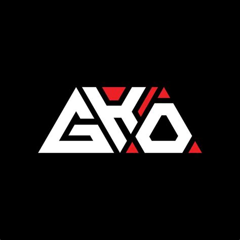 GKO triangle letter logo design with triangle shape. GKO triangle logo ...