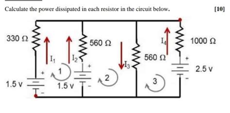 Solved Help Please Calculate The Power Dissipated In Each Resistor