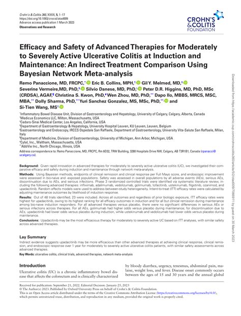 Pdf Efficacy And Safety Of Advanced Therapies For Moderately To