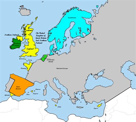 A proper British map of Europe. : r/europe