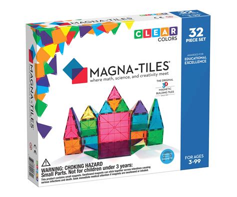 Magna-Tiles® Clear Colors 32-Piece Set - Magna-Tiles®