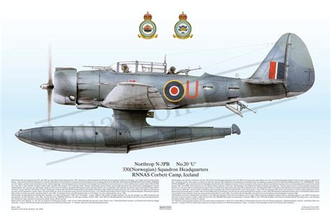 Northrop N 3pb 330 Sqn Norway Print Squadron Prints