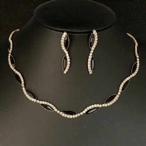 Ensemble De Bijoux De Mariage Pour Femmes Collier Et Boucles Oreilles