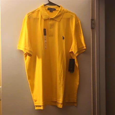 polo assn shirts mens short sleeve yellow polo poshmark