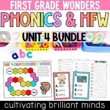 Mcgraw Hill Wonders First Grade Phonics Hfw Centers Unit Bundle