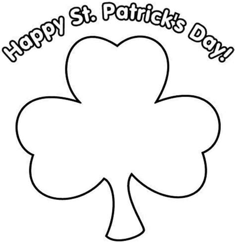 Three Leaf Clover Coloring Pages