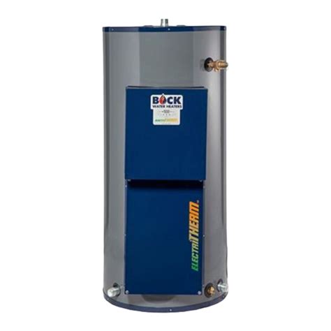 Bock Water Heaters Ce Water Heater Installation And Operation