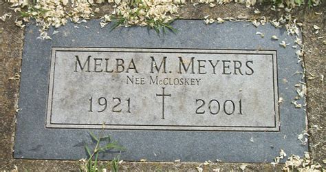 Melba Eileen Mccloskey Meyers 1921 2001 Find A Grave Memorial