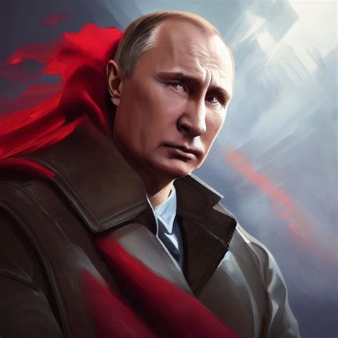 Krea Ai Portrait Of Vladimir Putin In Red Alert Sovjet