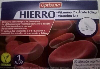 Hierro Vitamina C Cido F Lico Vitamina B Optisana