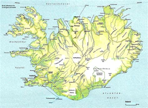 Kart over Island.