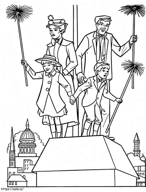 Mary Poppins 2 Para Colorear