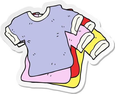 Sticker Of A Cartoon T Shirts 12361037 Vector Art At Vecteezy