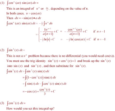 Lesson Integrals With Odd Powers Of Sine And Cosine