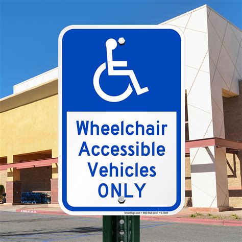 Wheelchair Accessible Vehicles Handicap Parking Sign Sku K 7609