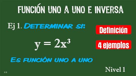 Lgebra Funciones Uno A Uno Y Funci N Inversa Como Hallar La