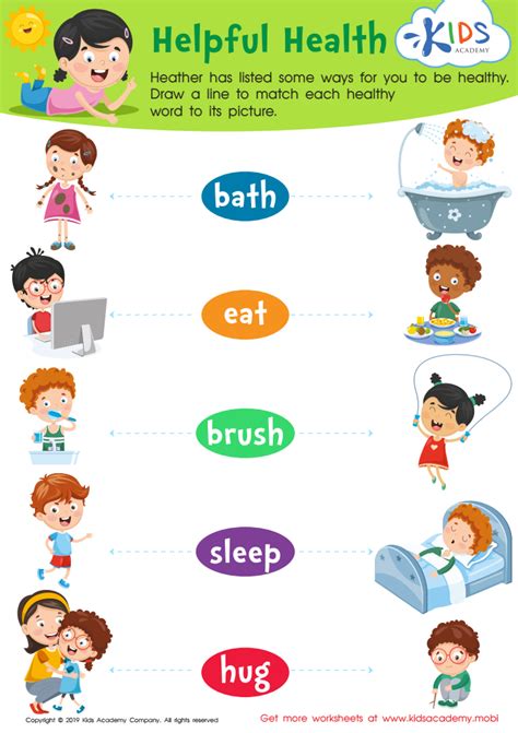 Health Worksheets For Kindergarten