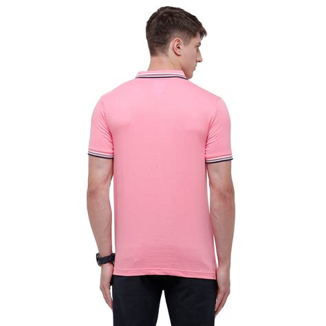 Classic Polo Mens Pink Sporty Polo Half Sleeve Slim Fit T Shirt