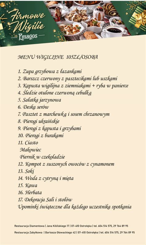 Świąteczna uczta z Emagos Twój wymarzony catering na Boże Narodzenie